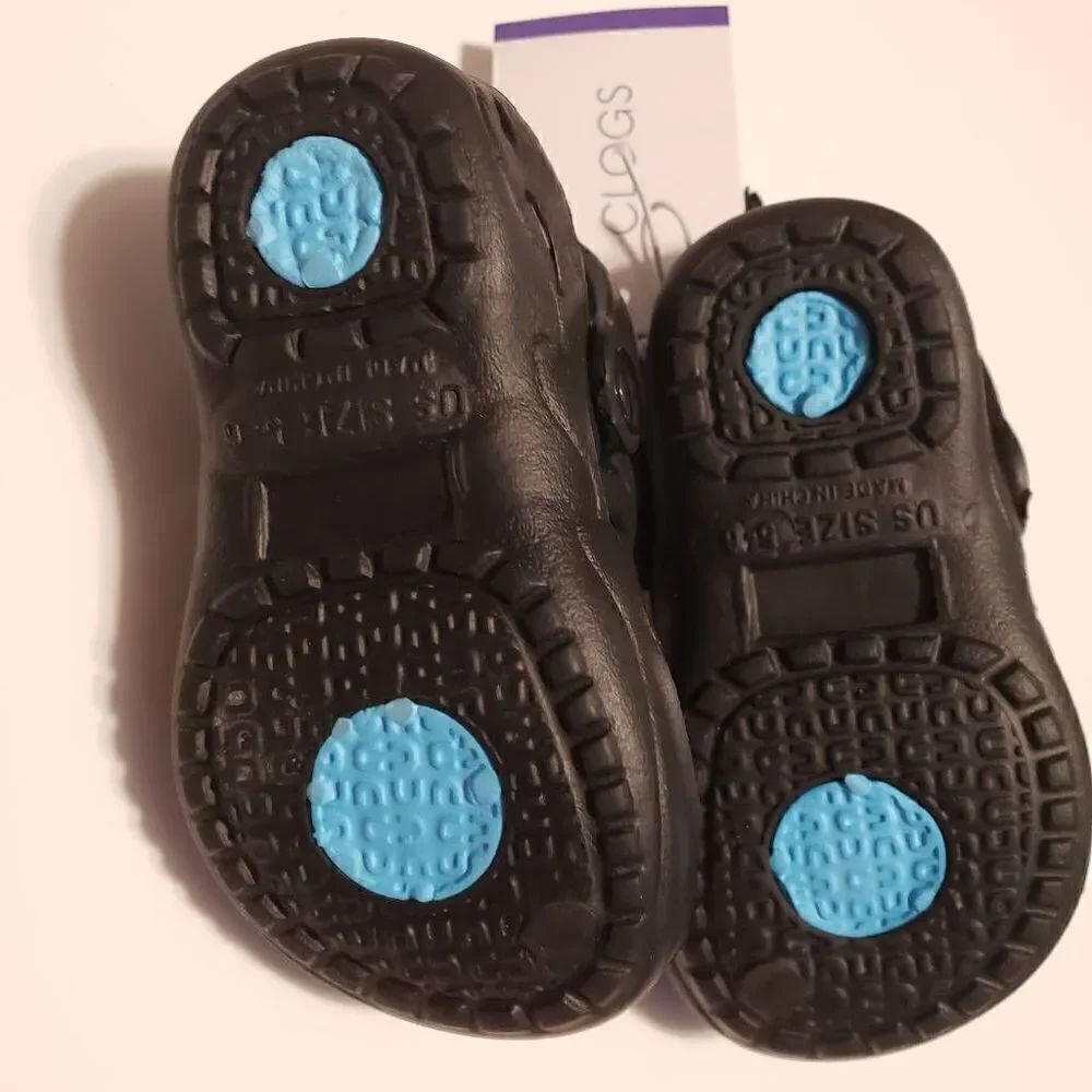 3 For $15 Toddler Boy's Black Shark Clogs